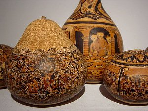 image of traditional gourds by the Hurtado Family